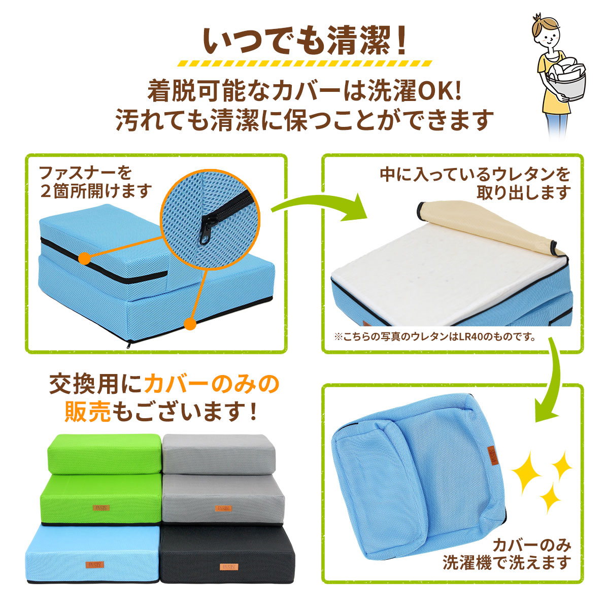 【ドッグトレーナー推奨】 ドッグステップ 犬 階段 ペット 犬用 ステップ 2段 通気性 おしゃれ 送料無料 メッシュ生地 硬めタイプ