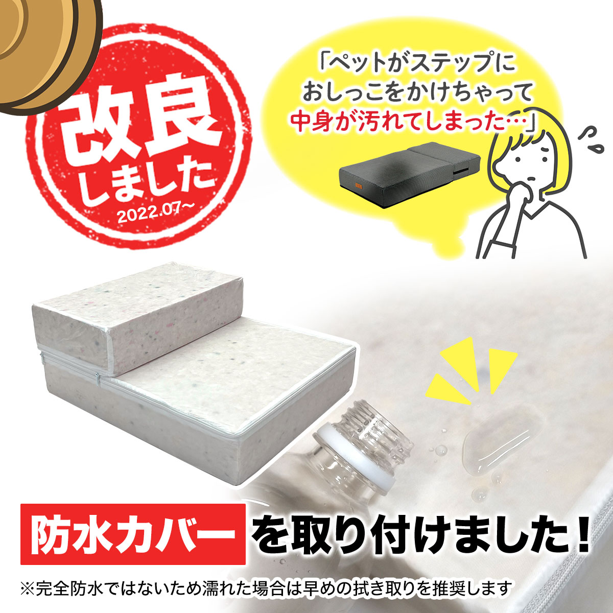 【ドッグトレーナー推奨】 ドッグステップ 犬 階段 ペット 犬用 ステップ 2段 通気性 おしゃれ 送料無料 メッシュ生地 硬めタイプ