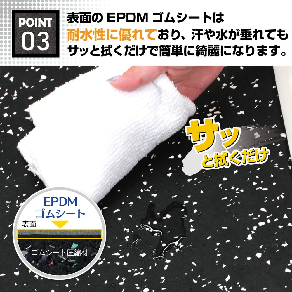 ゴム フロアマット ジムマット 20mm トレーニング マット 防音 防振