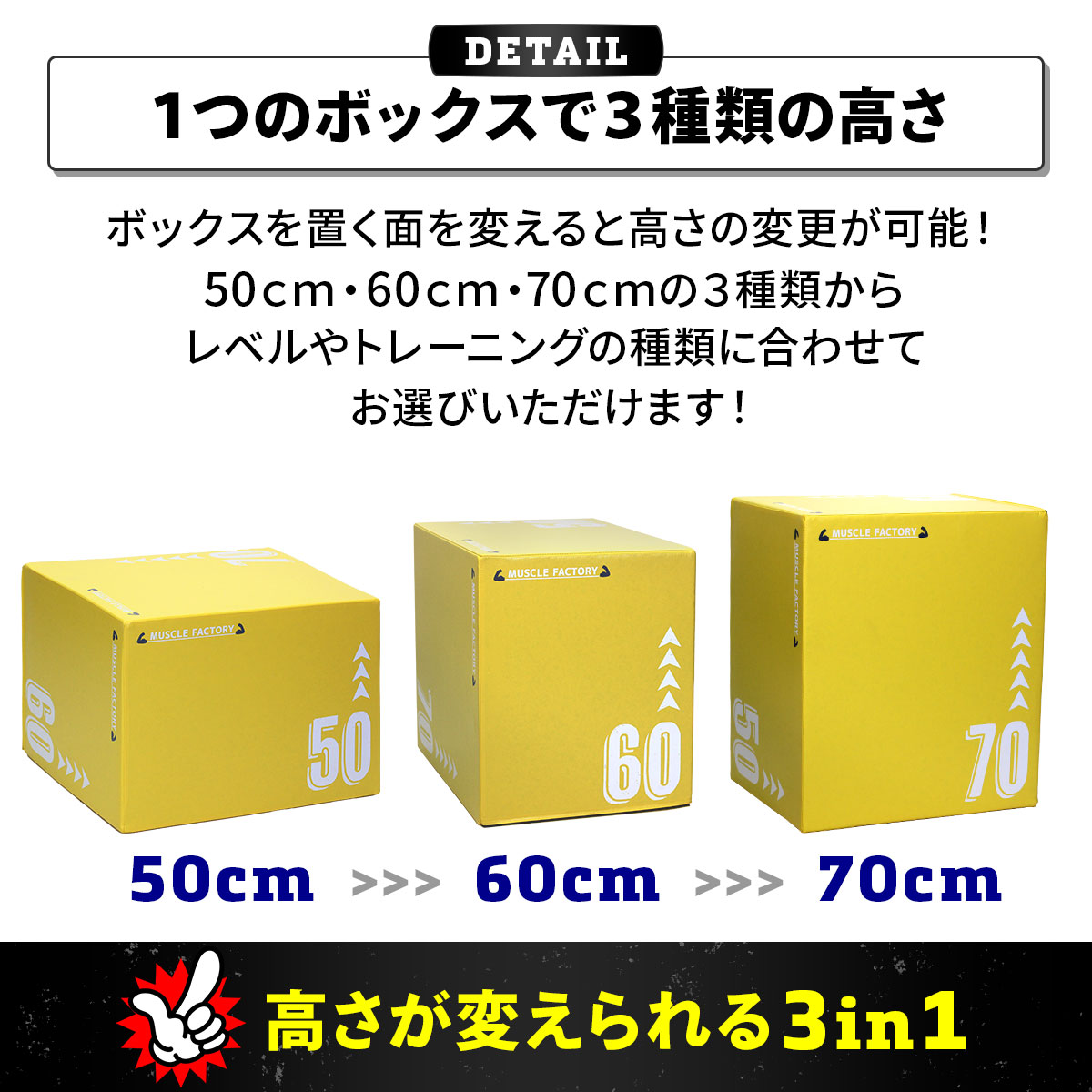 プライオボックス ソフト 3 in 1 プライオメトリクス ボックス