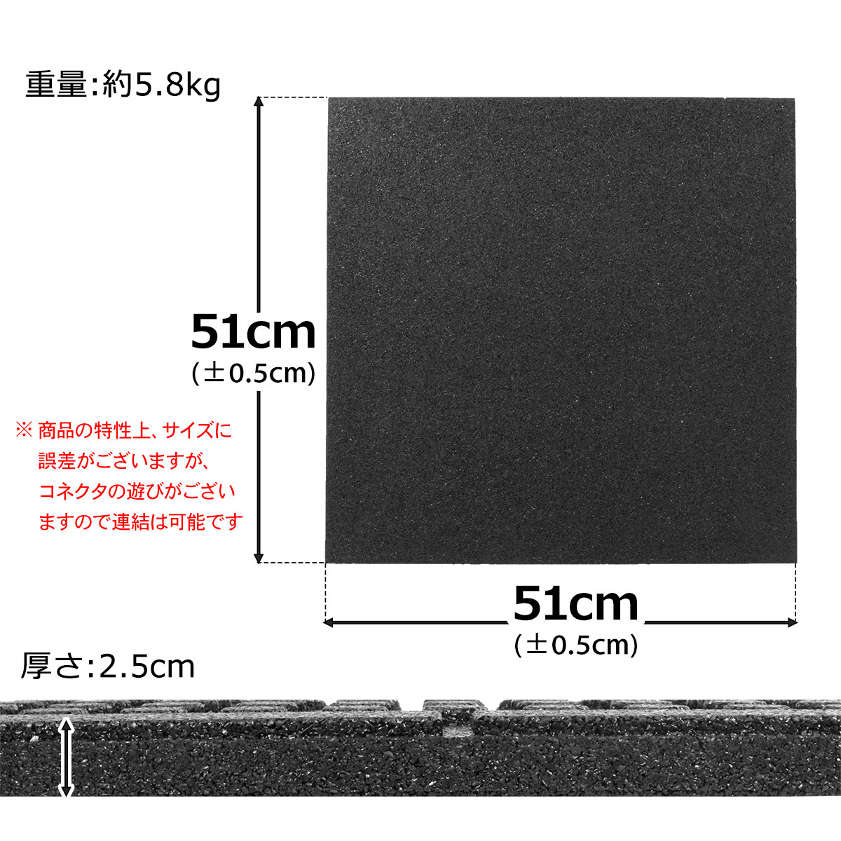 訳あり】 ゴムチップマット ジム マット 25mm ゴム フロアマット 防音