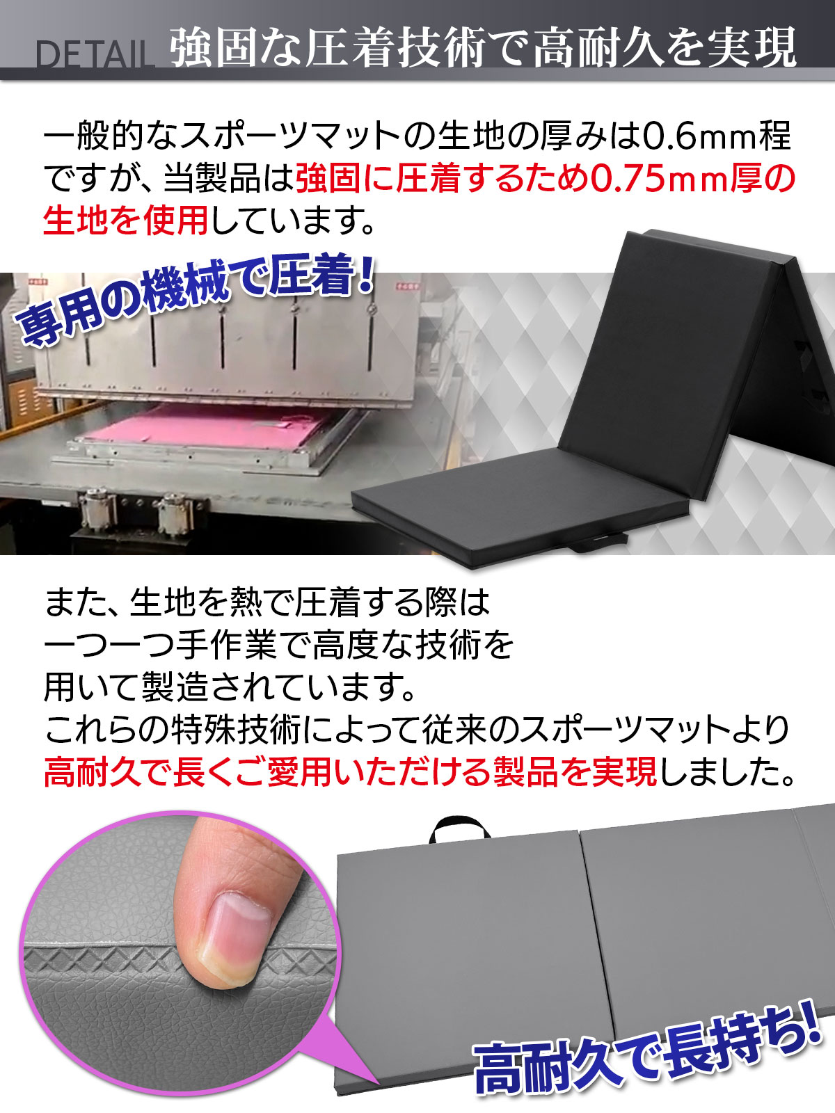 ストレッチマット ほぼ未使用 ストレッチマット 厚手 折りたたみ コンパクト 幅60cm 50mm 厚手