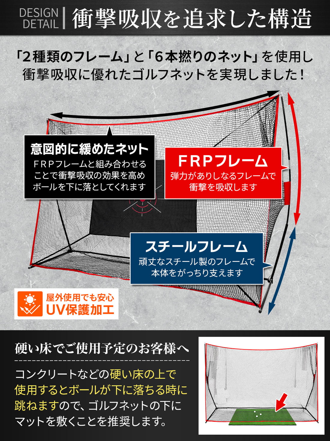 ゴルフネット 練習用 ネット 折りたたみ 持ち運び 屋外 室内 簡単設置