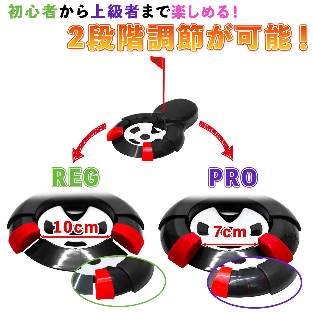 パターカップ 自動返球 ゴルフ カップ パッティング 練習 電動 自動 ターゲットカップ オートリターン パター練習マット用カップ