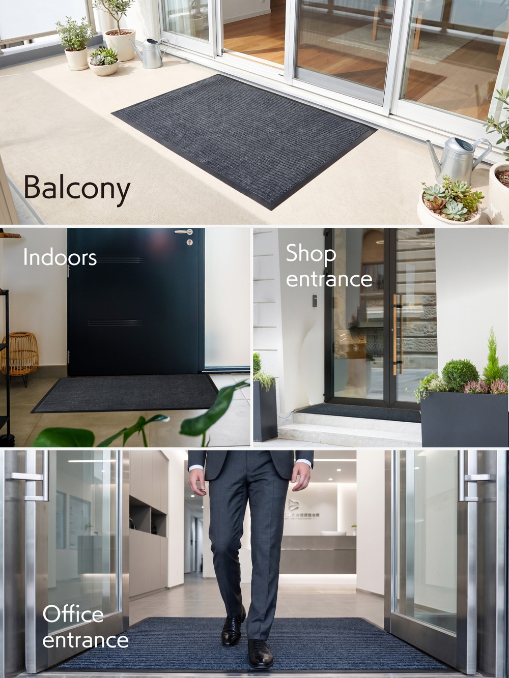 玄関マット 60×90cm 泥落としマット 業務用 家庭用 薄型 滑り止め 水洗いOK ドアに干渉しにくい おしゃれ 屋外 屋内 エントランスマット