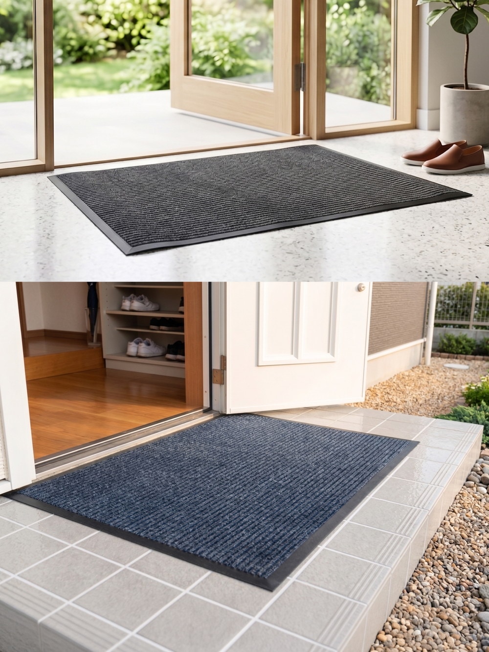玄関マット 大判 90×120cm 泥落としマット 業務用 家庭用 薄型 滑り止め 水洗いOK ドアに干渉しにくい おしゃれ 屋外 屋内 エントランスマット