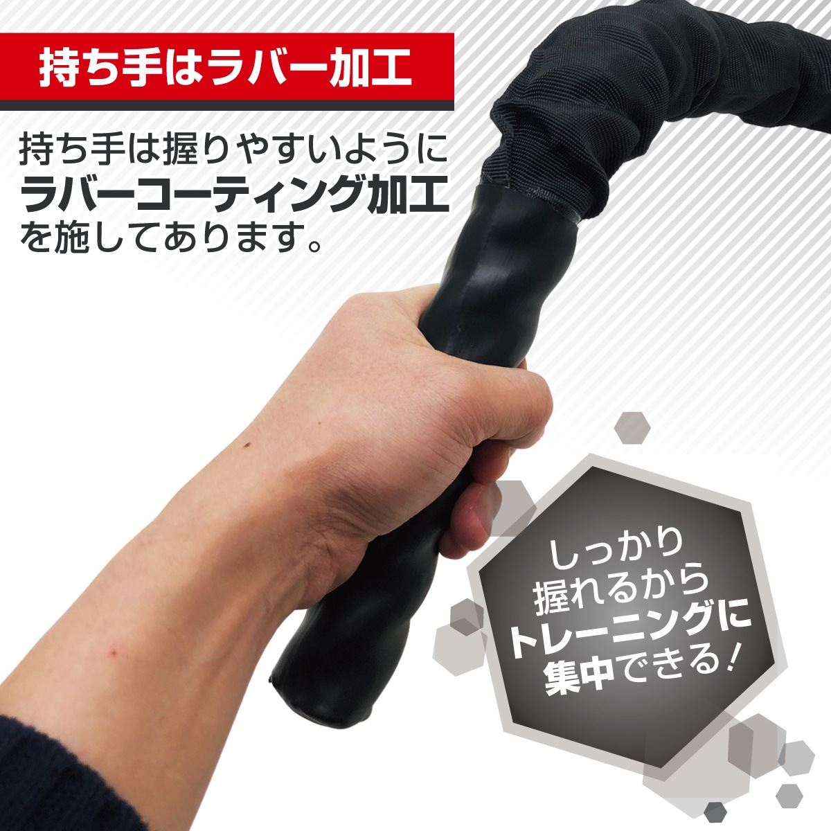 ジムロープ なわとび 極太 縄跳び バトルロープ トレーニング ロープ 筋トレ 体幹 重い 太いロープ 室内 ジム プログレード カバー付き 収納袋 直径25mm 3M 2.8M 袋セット