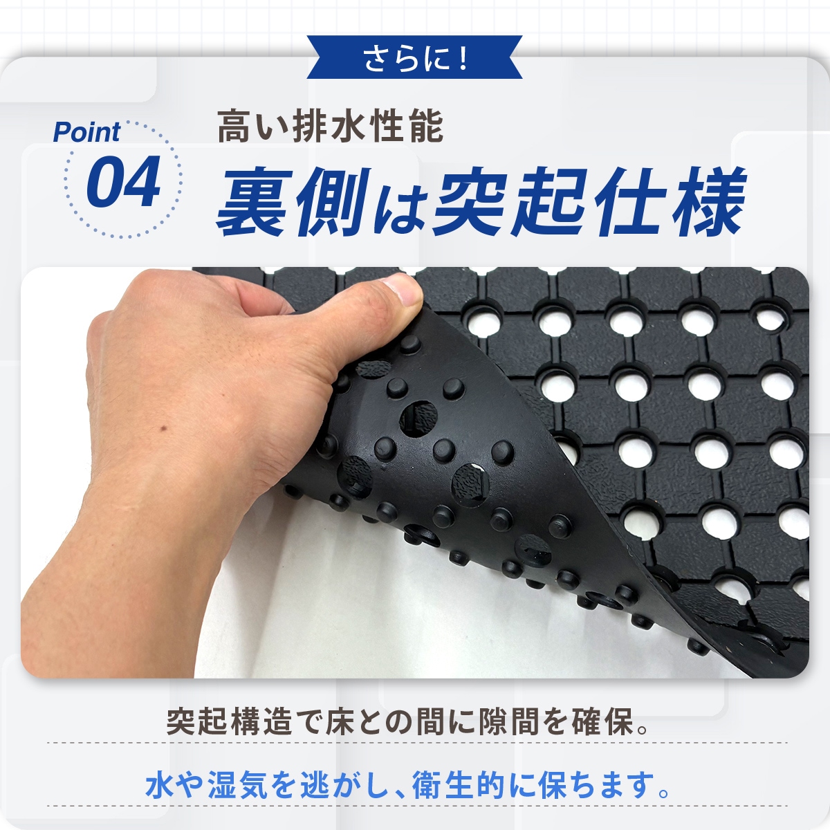 滑り止めマット 大型 ゴムマット 排水穴付き 業務用 10mm厚 屋内外対応 防滑 ラバー 玄関 厨房 ガレージ ベランダ 作業場 UTE MAT ブラック 1200×1830×10mm