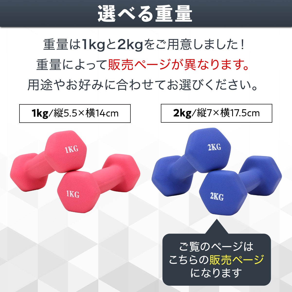 ダンベル 2kg 2個 セット カラー トレーニング 筋トレ 初心者
