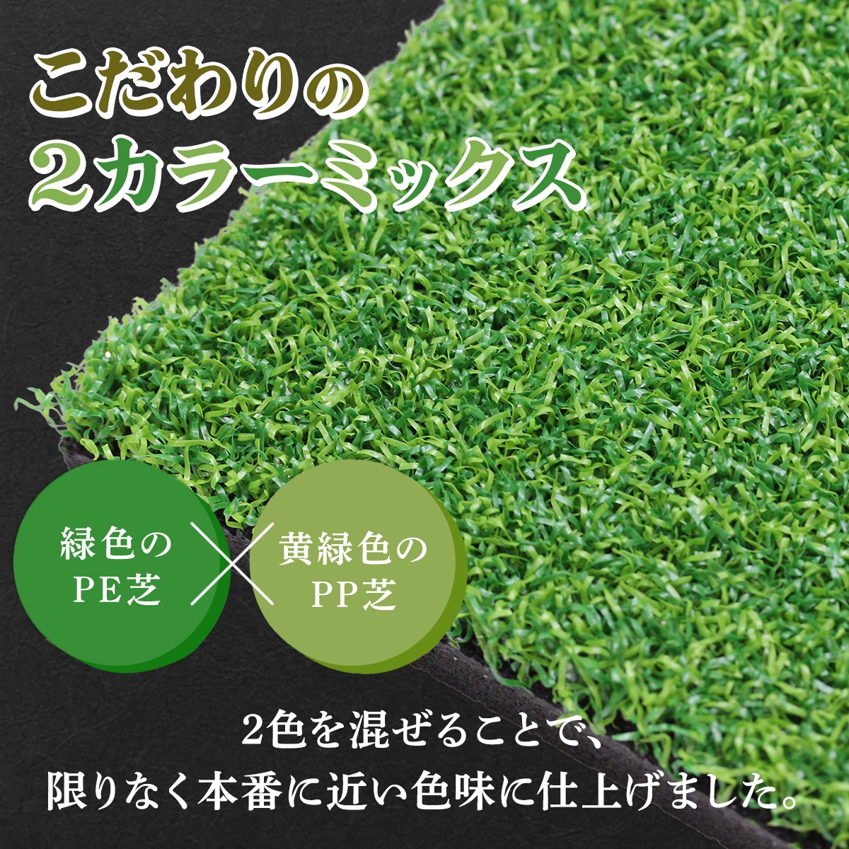 ゴルフマット 本格的 双芝 ゴルフ 練習 マット 素振り アイアン スイング 練習用 ショットマット 人工芝 ゴムマット 34×44cm Eセット