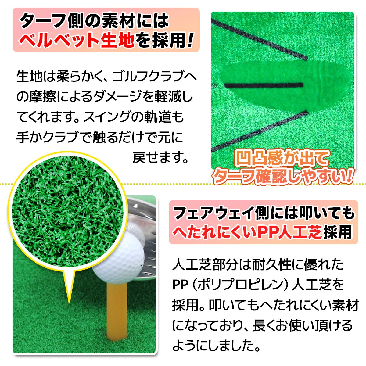 【父の日】 ゴルフセット ギフト プレゼント ゴルフ 練習 マット 34×44cm 人工芝 ターフ 確認 2WAY 素振り スイング 練習用 ボール ゴムティー