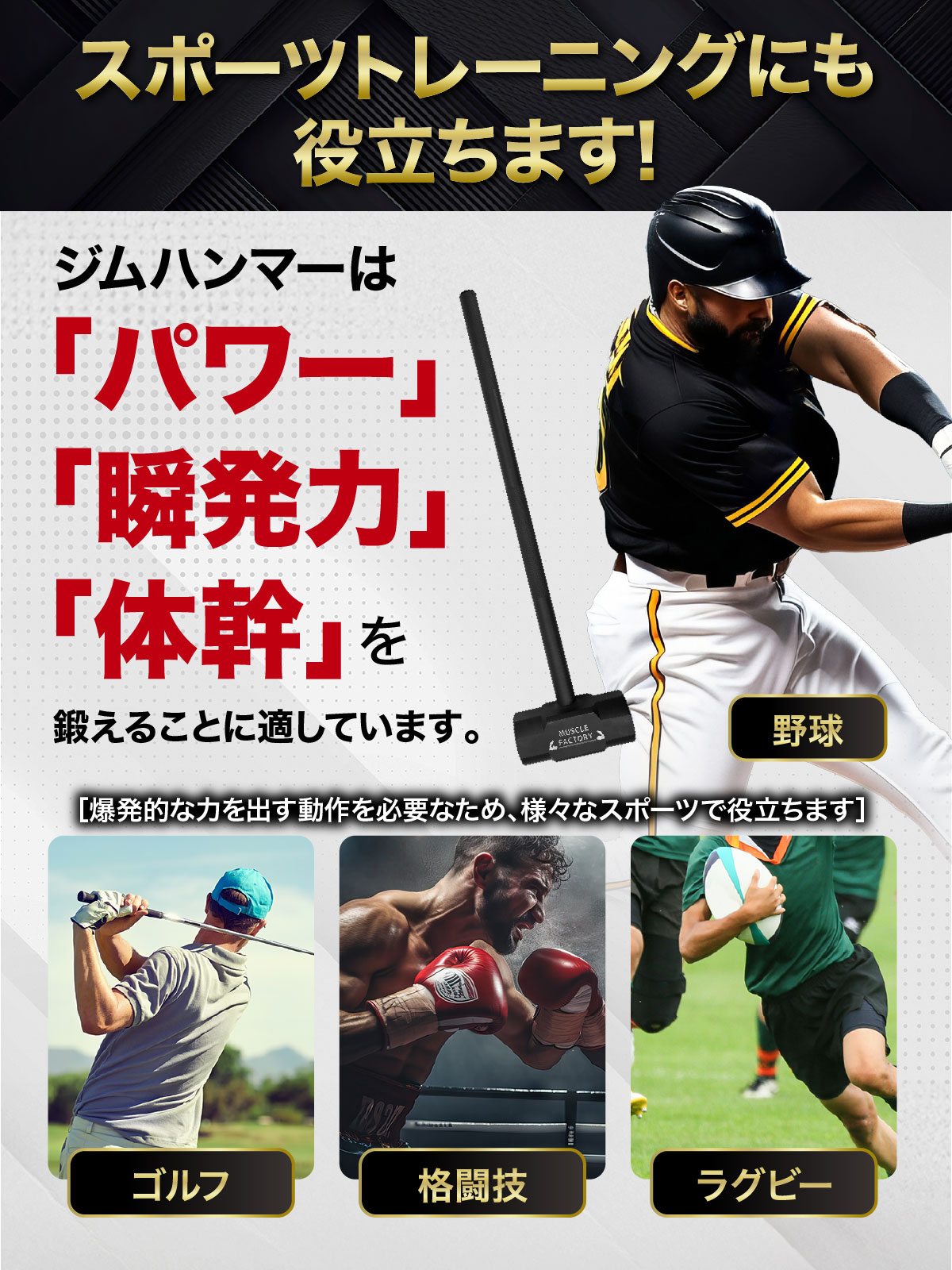 ジムハンマー 10kg ハンマー トレーニング ワークアウト トレーニング 