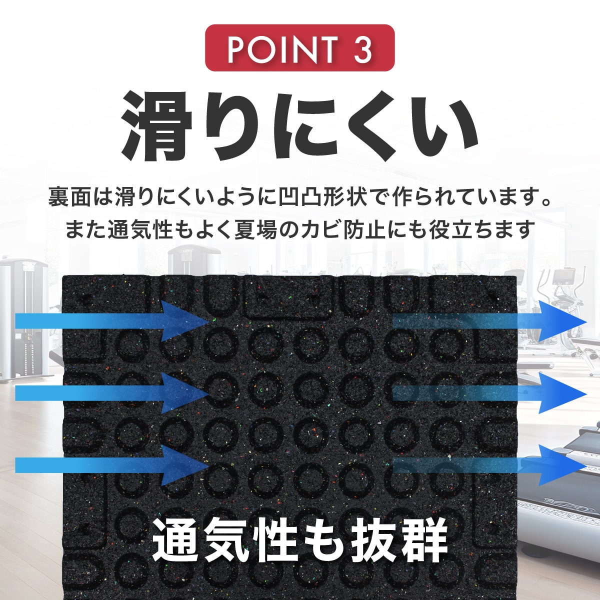 ゴムマット ジムマット 20mm 防音 防振 床 ホームジム 筋トレ マット ダンベルマット トレーニングマット ジム フロアマット 衝撃吸収 ラバーマット gym mat 50角 4枚セット