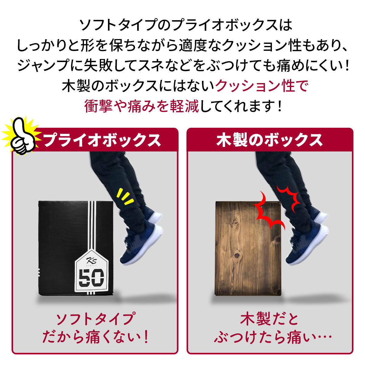 プライオボックス ソフト 40×50×60cm プライオメトリクス ボックス 