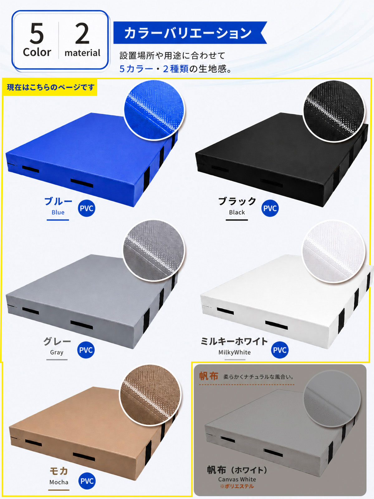エバーマット 体操マット 極厚 PVC カバー トレーニング 運動マット ボルダリング 跳び箱 学校 幼稚園 保育園 施設用 体育 送料無料 Lサイズ 200×150×20cm