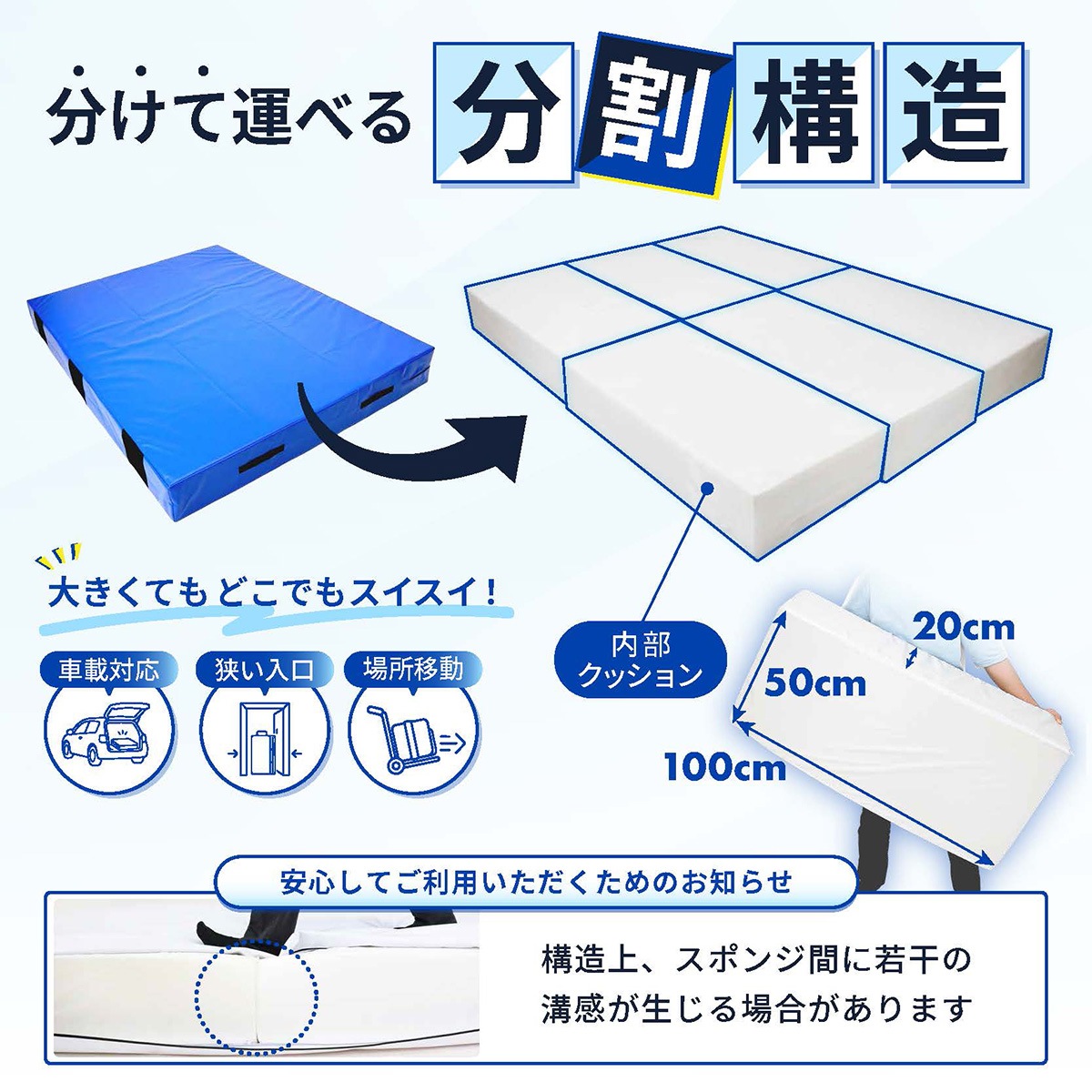 エバーマット 体操マット 極厚 PVC カバー トレーニング 運動マット ボルダリング 跳び箱 学校 幼稚園 保育園 施設用 体育 送料無料 Lサイズ 200×150×20cm
