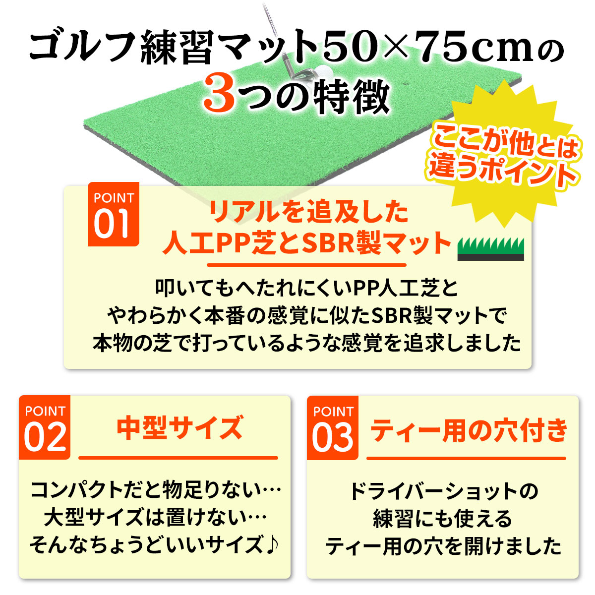 ゴルフ練習マット その他付属 Golf Style ゴルフマット ゴルフ 練習 マット 素振り スイング 練習