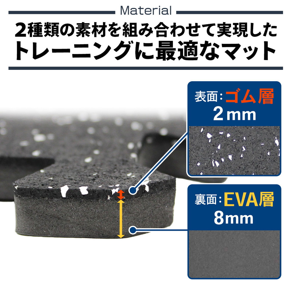 ホームジム フロアマット 厚さ1cm ジム 防音 ゴム マット 衝撃吸収