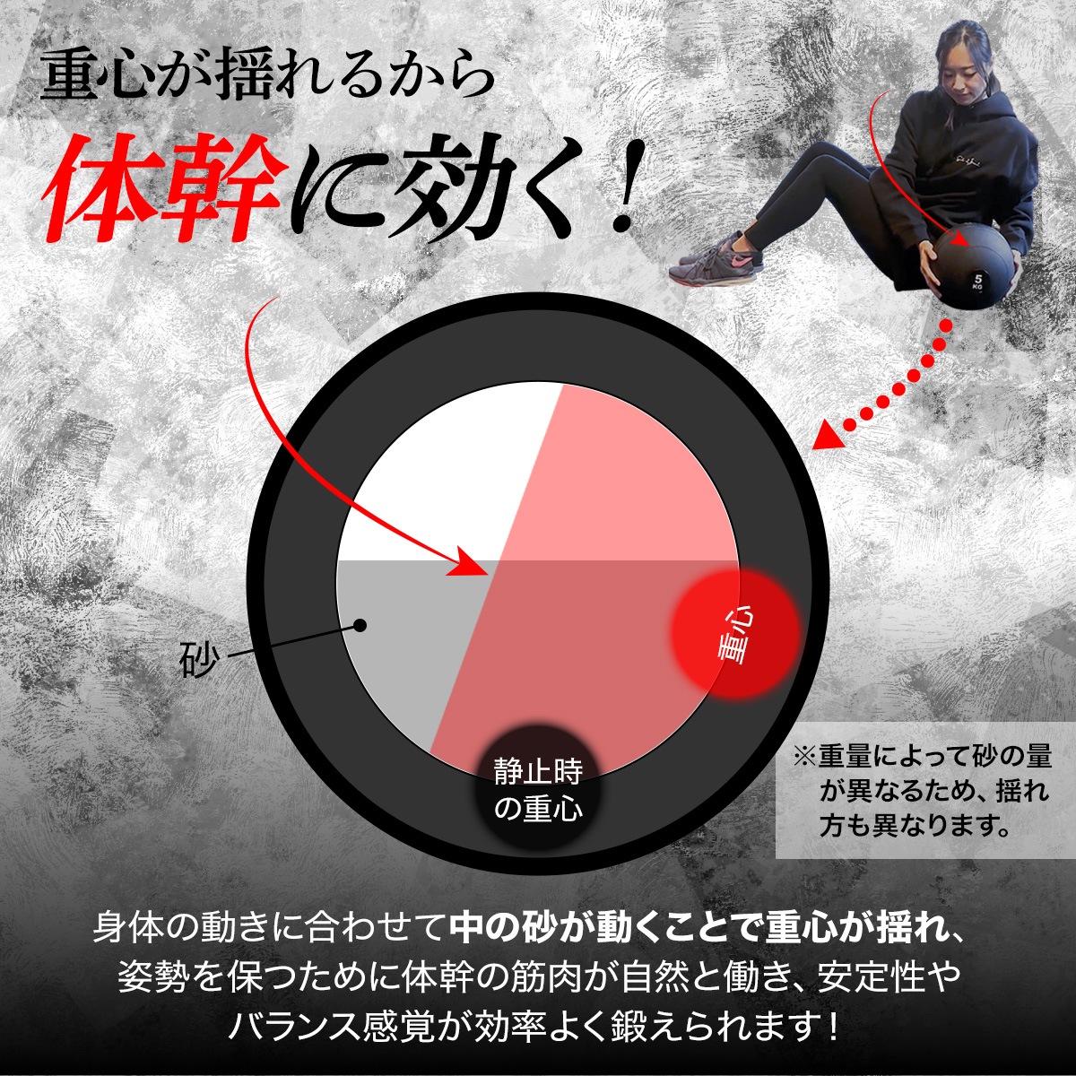 メディシンボール 3kg スラムボール ウェイトボール 体幹 トレーニング