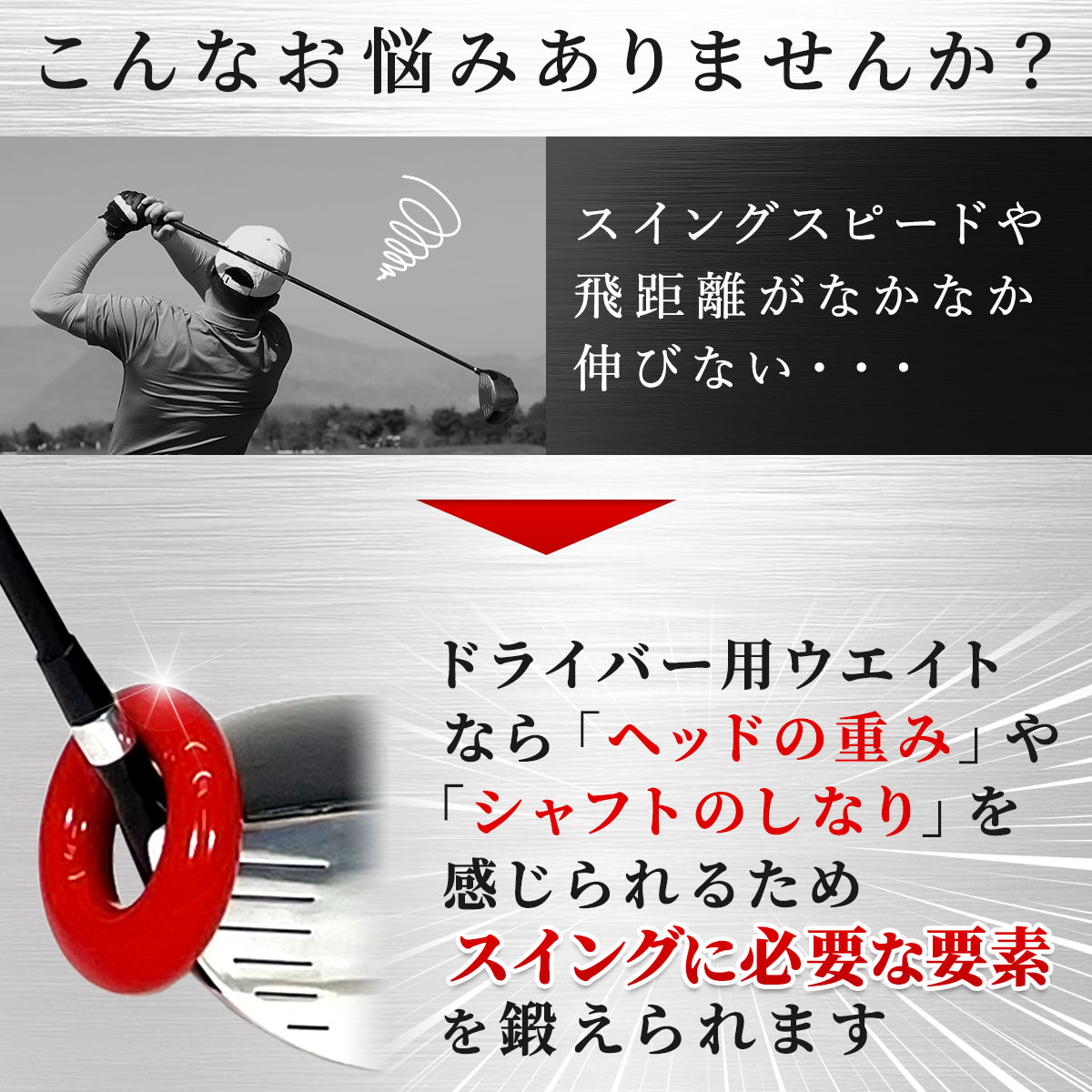 ゴルフ ウエイトリング ウエイトアップ 鉛 重り 140g ゴム 加重リング 素振り ストレッチ ウォームアップ ドライバー クラブ スイング練習用具 ゴルフ練習用具 単品