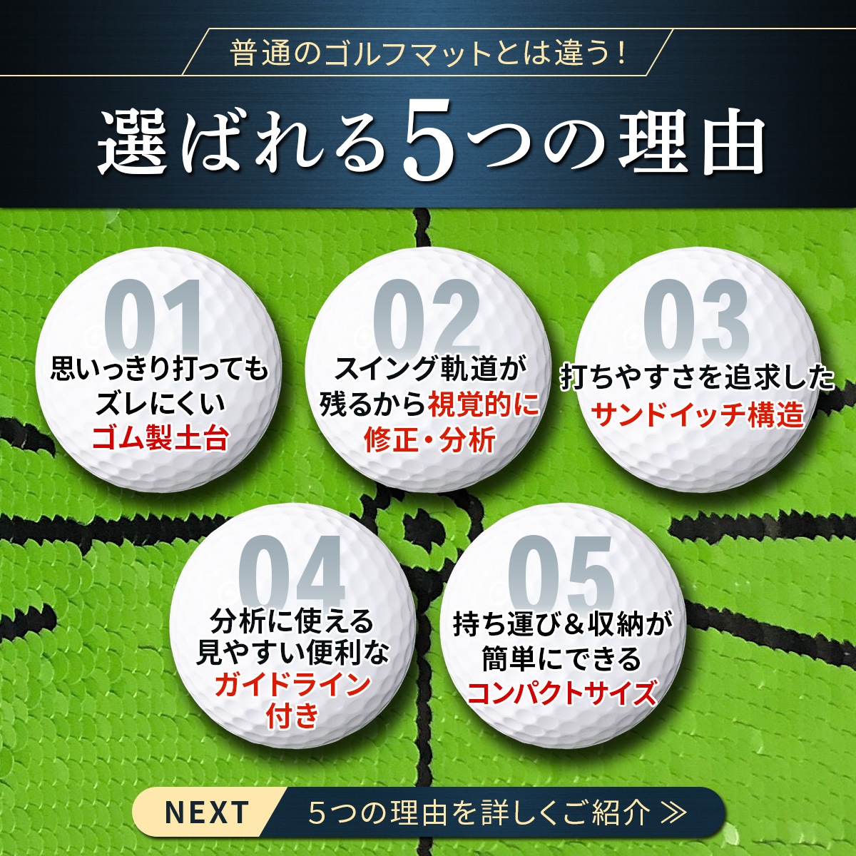 ディボットプロマット ゴルフマット ゴルフ 練習 マット 跡がつく ターフ跡が確認できる 素振り スイング ショットマット アプローチ アイアン 練習用 ダフり チェック ゴムマット 20×47cm 単品