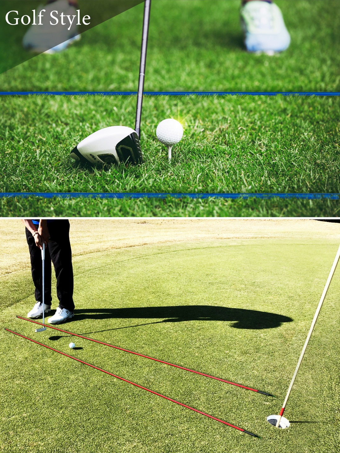 アライメントスティック ゴルフ 練習 ゴルフ練習用品 ターゲット