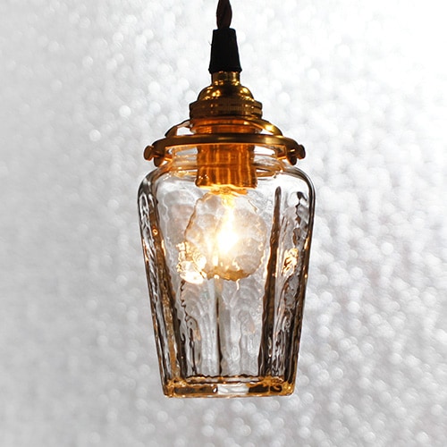 安土草多　ペンダントライト［E17］角瓶 安土草多｜pendant light 角瓶 クリア [E17] - 3BAN SOKO オンライン