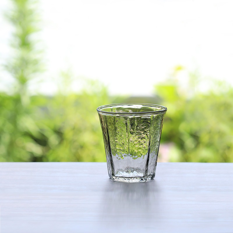 安土草多｜八角グラス 墨透き被せ 中 | 趣佳[syuca.jp