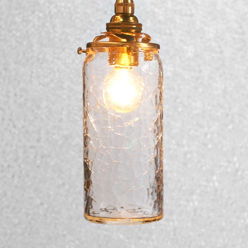 安土草多｜ペンダントライト [E17] 筒瓶 ロング クラック | 趣佳[syuca