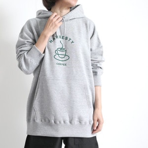 HARVESTYSHOP SWEAT HOODIE COFFEE GRAY