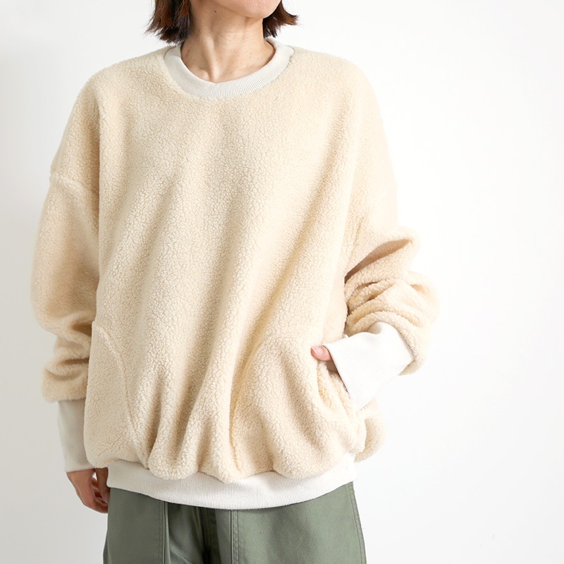 HARVESTY｜ボアエッグプルオーバー BEIGE | 趣佳[syuca.jp] オンライン