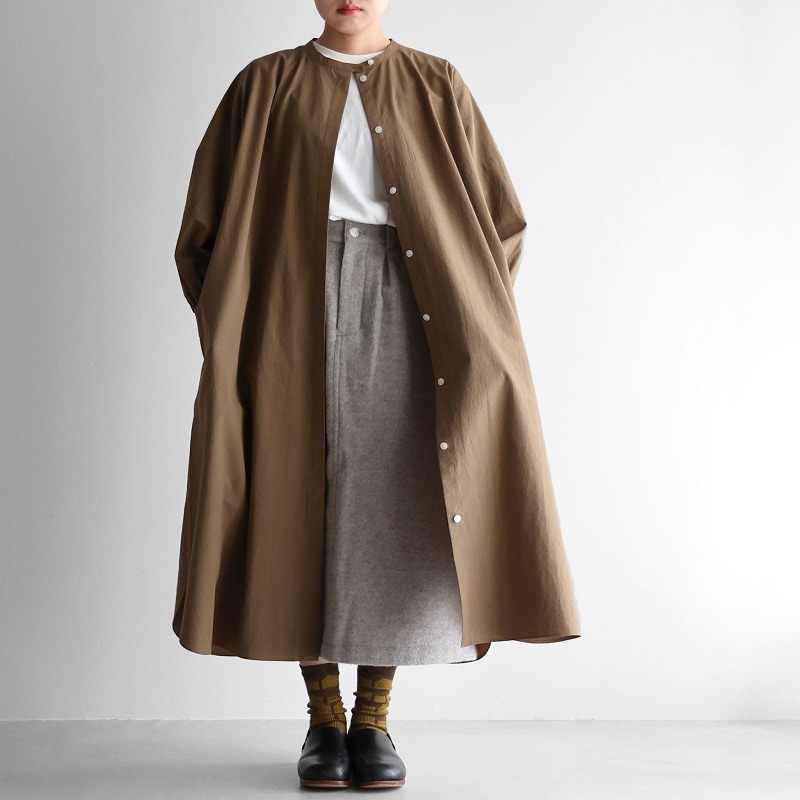 HUIS｜綿ウールタイプライタークロスバルーンスリーブワンピース