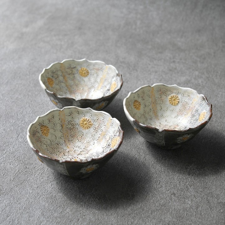原稔｜金彩三島 掛分 三つ足小鉢 | 趣佳[syuca.jp] オンラインショップ