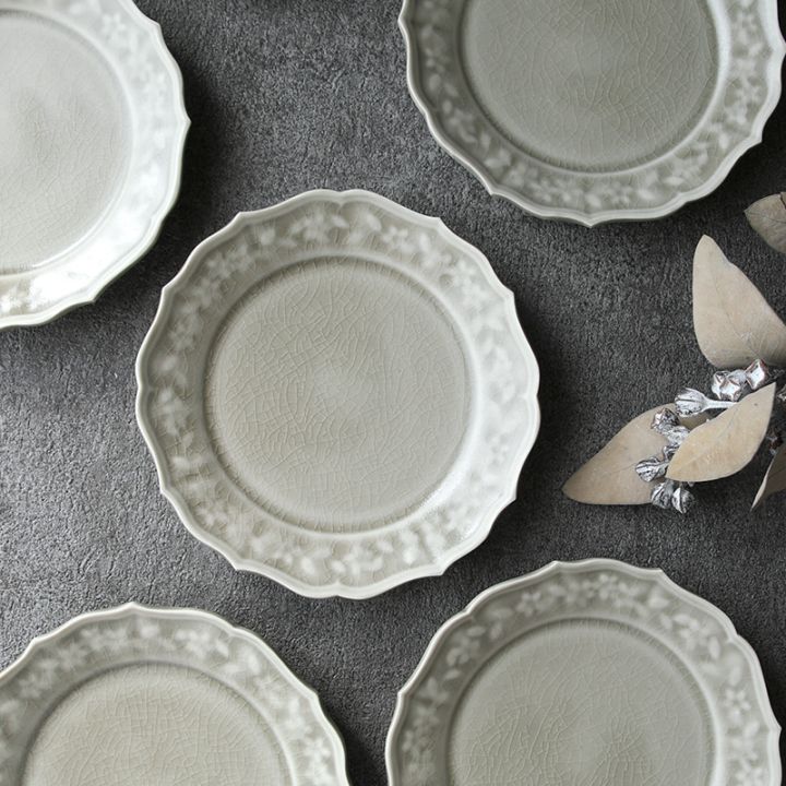 阿部慎太朗｜花冠レリーフ皿5寸 | 趣佳[syuca.jp] オンラインショップ