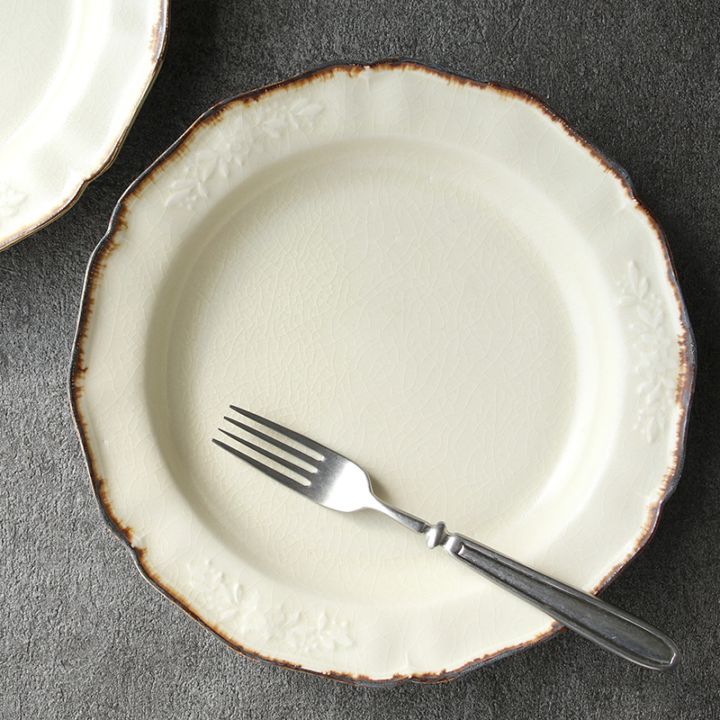 阿部慎太朗 7.5寸お花レリーフ皿 2枚セット（淡い白）【未使用】 阿部慎太朗 7.5寸お花レリーフ皿 2枚セット（淡い白）【未使用】