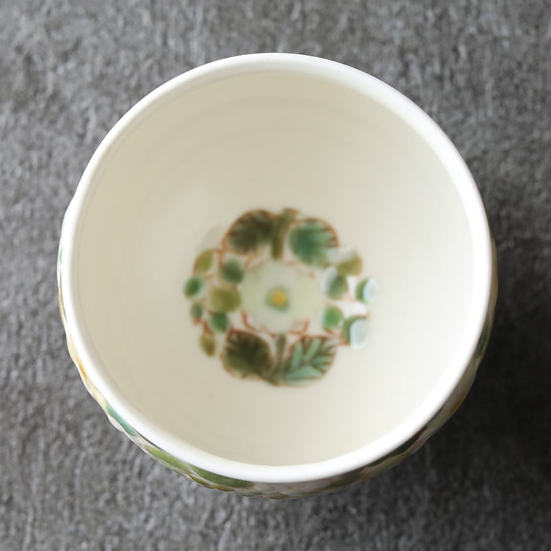 岳中爽果｜ぐい呑み 動物×草木実花 上絵付け 透明 | 趣佳[syuca.jp