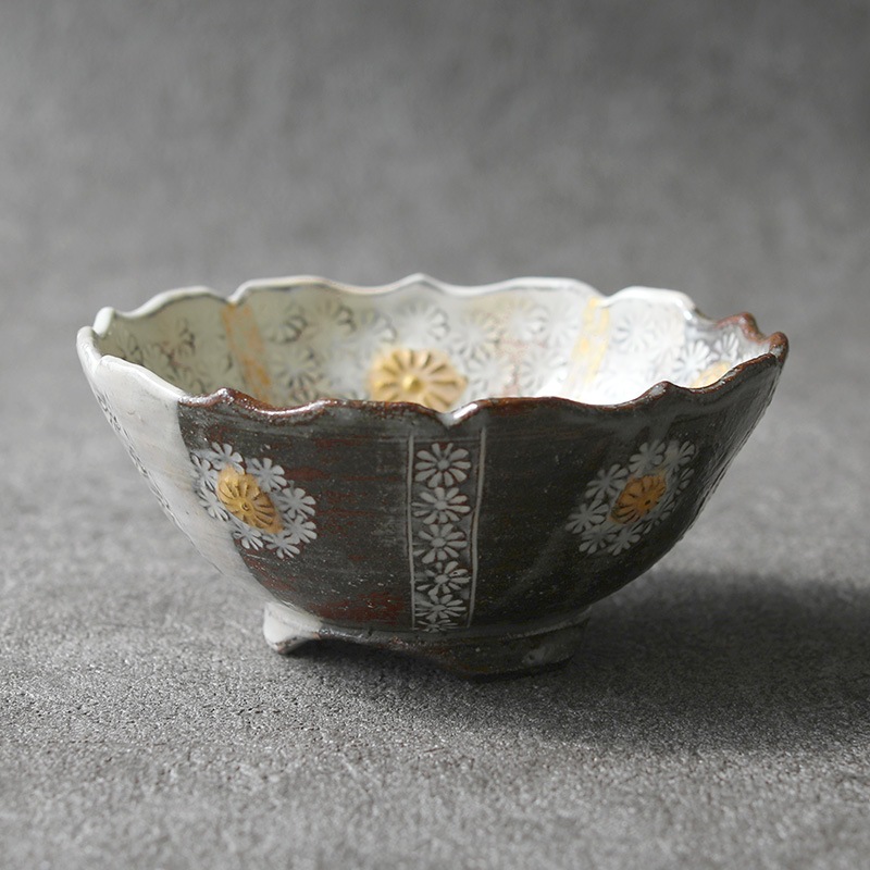 原稔｜金彩三島 掛分 三つ足小鉢 | 趣佳[syuca.jp] オンラインショップ