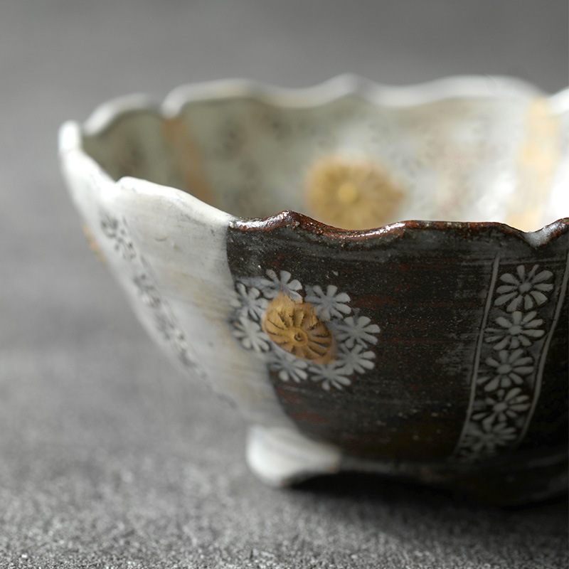 原稔｜金彩三島 掛分 三つ足小鉢 | 趣佳[syuca.jp] オンラインショップ