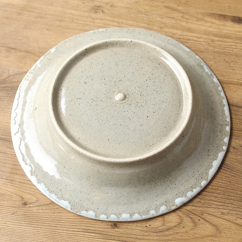 益子焼(鈴木稔)リム皿 大 2枚セット 美品】益子焼(鈴木稔)リム皿 大 2枚セット