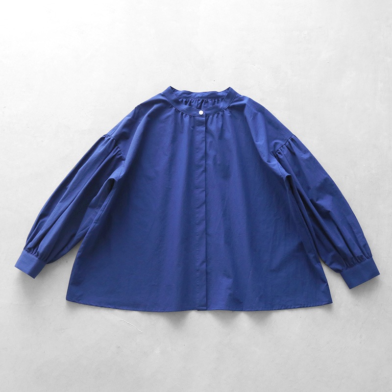 HUIS｜綿ウールタイプライタークロスバルーンスリーブワイドブラウス