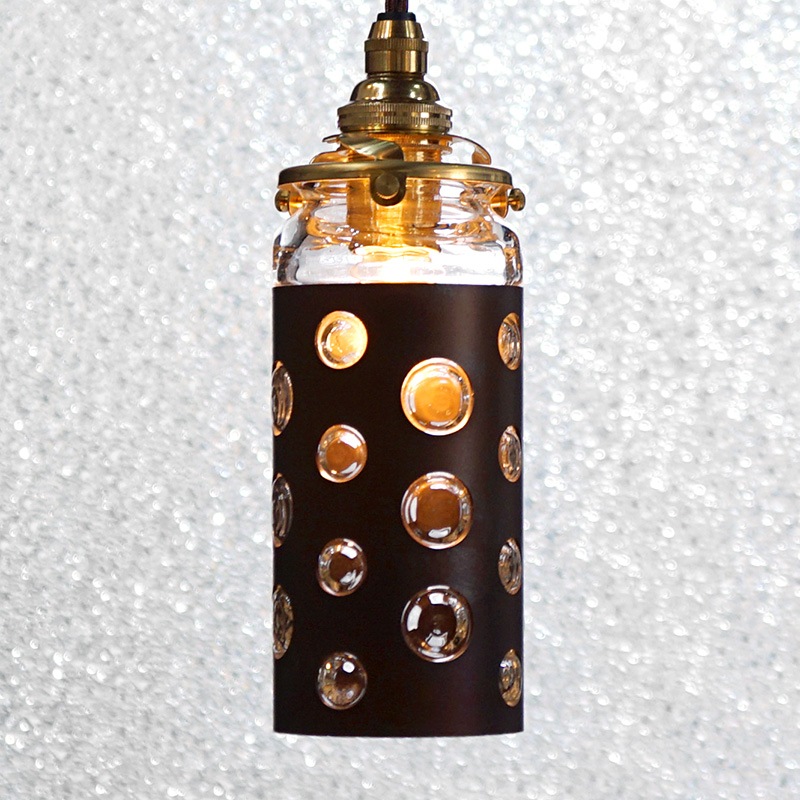 安土草多｜ペンダントライト [E17] 不銹銅枠 筒瓶 | 趣佳[syuca.jp