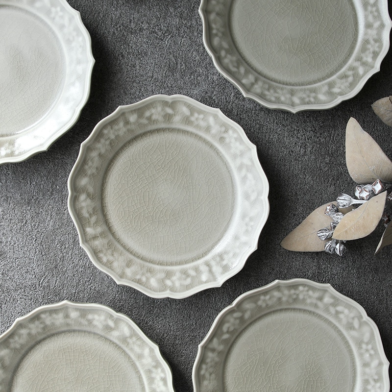 阿部慎太朗｜花冠レリーフ皿5寸 | 趣佳[syuca.jp] オンラインショップ