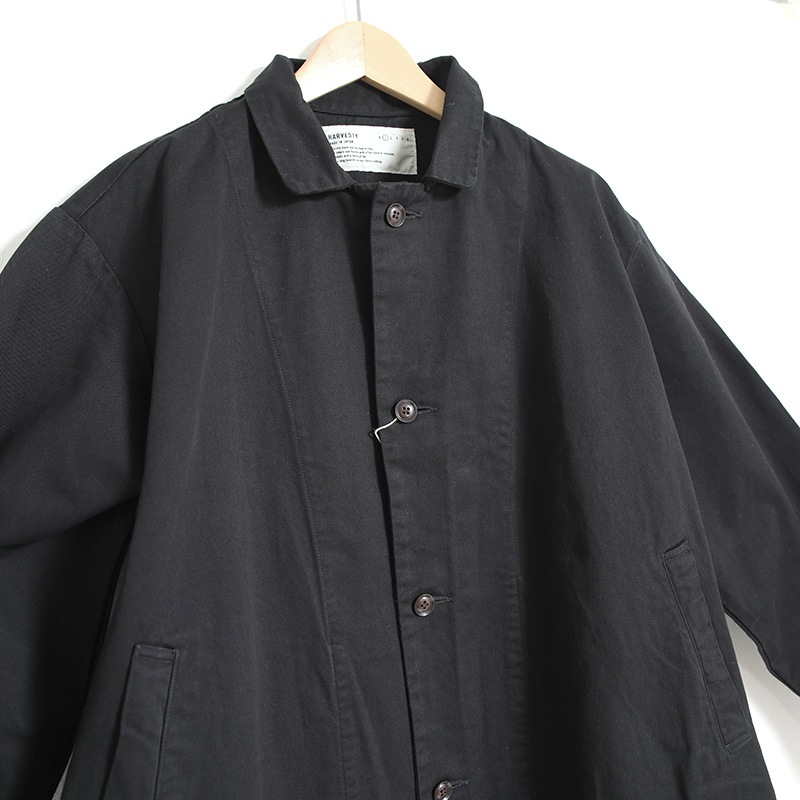 HARVESTY｜チノクロスオーバーコート BLACK | 趣佳[syuca.jp