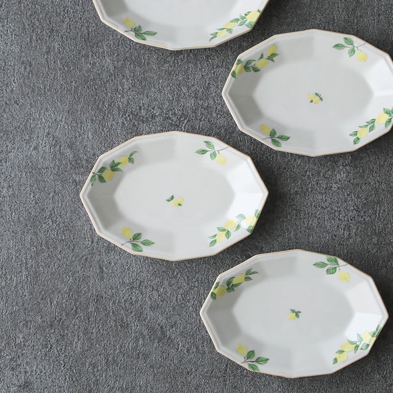 阿部慎太朗｜十二角深まめ皿オーバル 檸檬 | 趣佳[syuca.jp