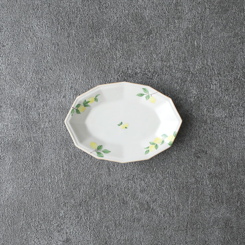 阿部慎太朗｜十二角深まめ皿オーバル 檸檬 | 趣佳[syuca.jp