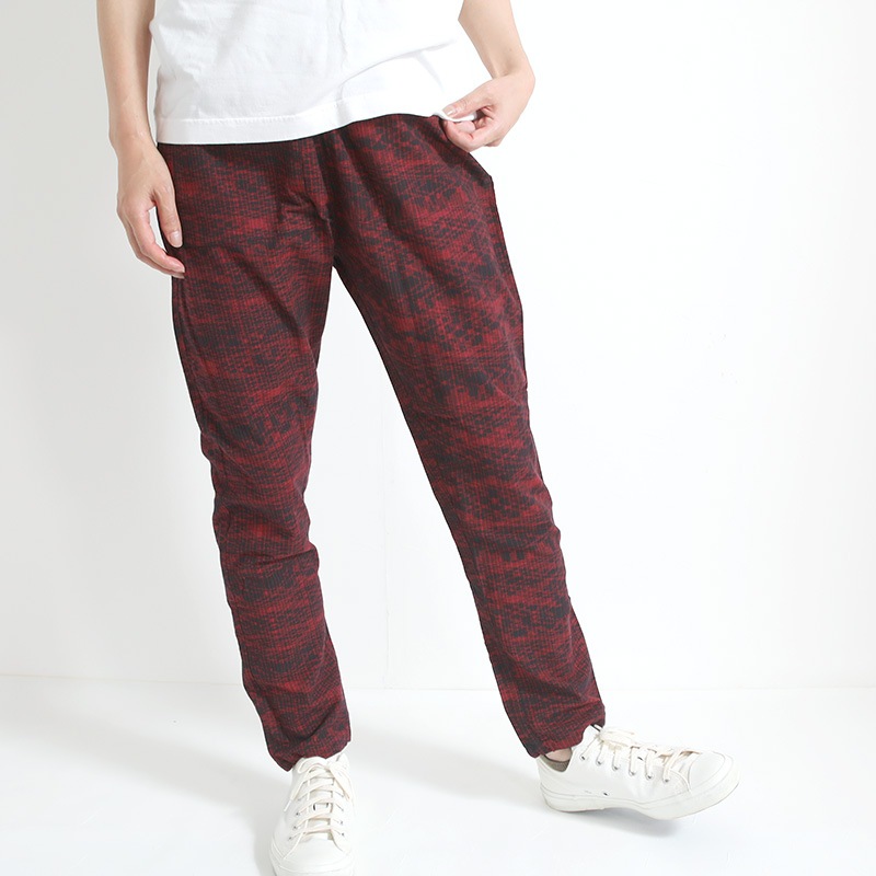 うなぎの寝床｜いろはもんぺ よこ絣 アンビエント 赤 | 趣佳[syuca.jp