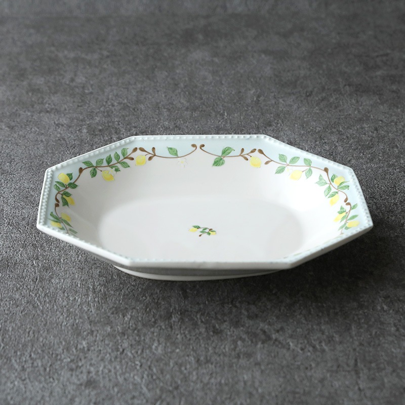 阿部慎太朗｜八角オーバル深皿 檸檬/バイカラー | 趣佳[syuca.jp