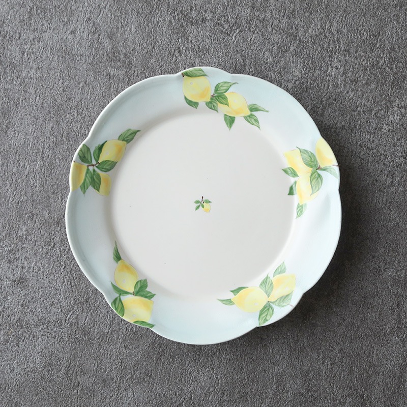 阿部慎太朗｜花形リム皿6寸 檸檬/バイカラー | 趣佳[syuca.jp