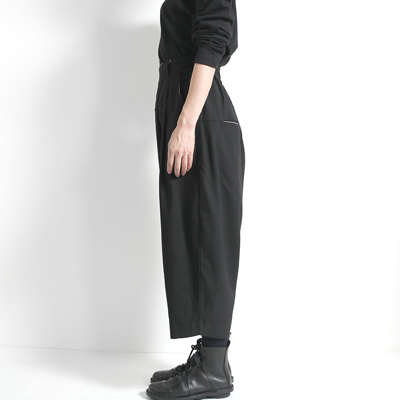 HARVESTY ワイドエッグクロップドパンツ HARVESTY｜ワイドエッグ クロップドパンツ BLACK | 趣佳[syuca