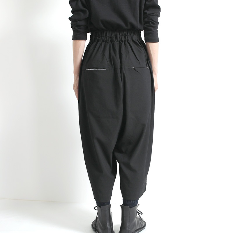 HARVESTY｜ワイドエッグ クロップドパンツ BLACK | 趣佳[syuca.jp